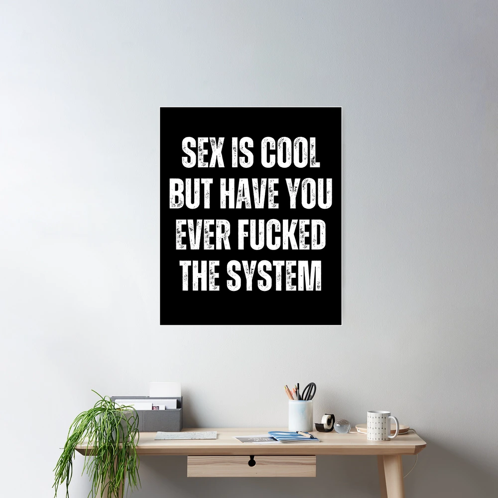 Sex Is Cool But Have You Ever Fucked The System Funny Men Women