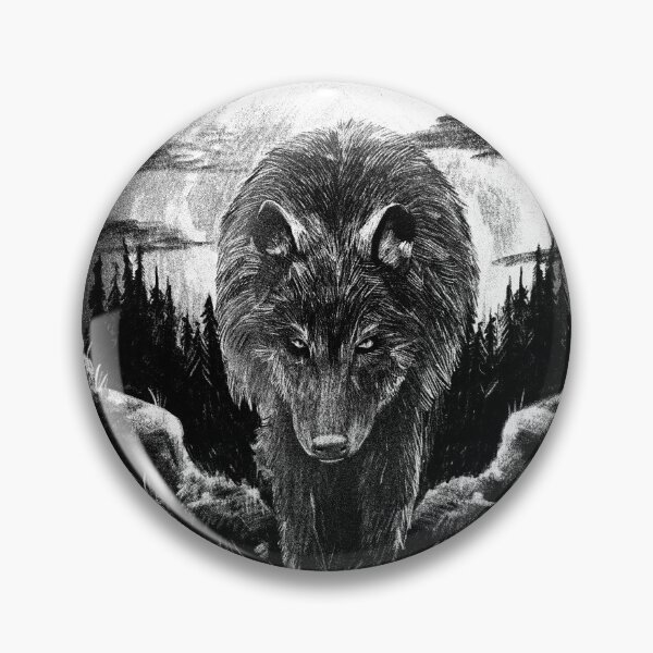 Item preview, Wolf in the Moonlight in a Forest designed and sold by kenix73.