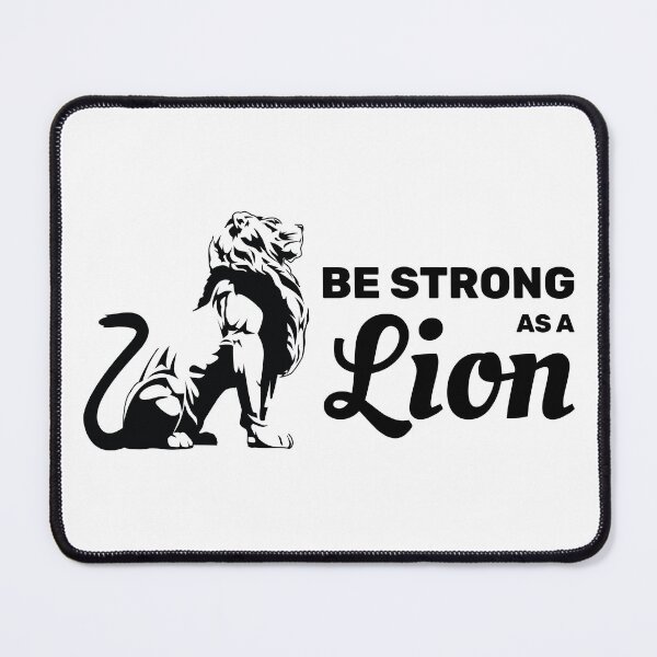 Item preview, Be Strong As A Lion Motivational Quote Gym Design designed and sold by absolutdesign.