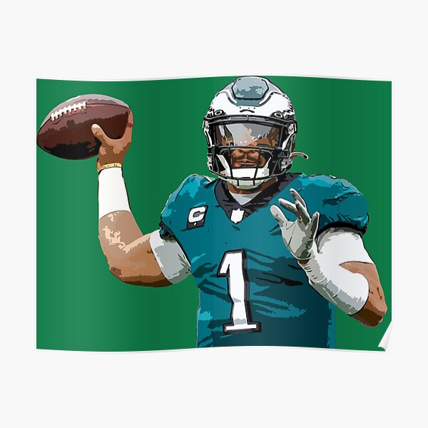 Philadelphia eagles football player graphic design cartoon style