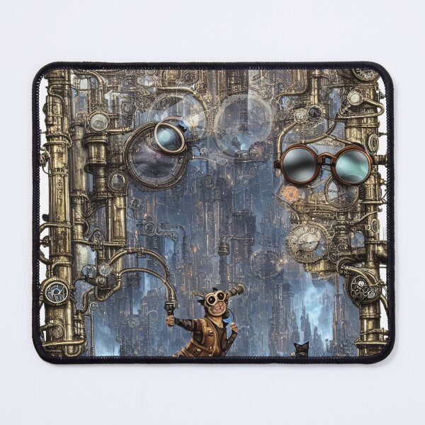 Item preview, Cat Walking into Gothic Steampunk City designed and sold by felissimha.