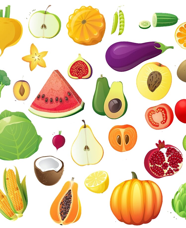 Assorted fruits, Fruit Vegetable Drawing Illustration, Cartoon fruits and  vegetables