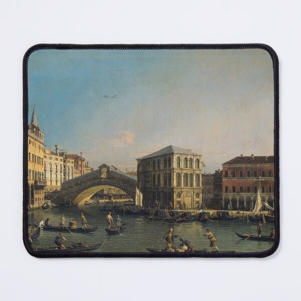 Item preview, The Canal Grande with the Ponte Rialto and the Fondaco dei Tedeschi (1750) - Canaletto designed and sold by SALON DES ARTS.