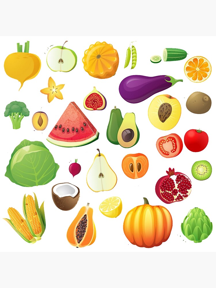 Fruit And Vegetables High-Res Vector Graphic - Getty Images