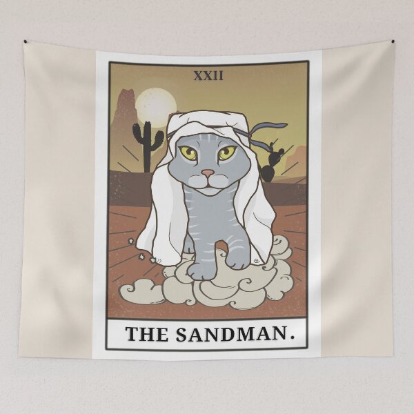Item preview, Tarot Card The Sandman Major Arcana Sunrise - Funny Cat Drawing designed and sold by ViewerEqualsPhoton.