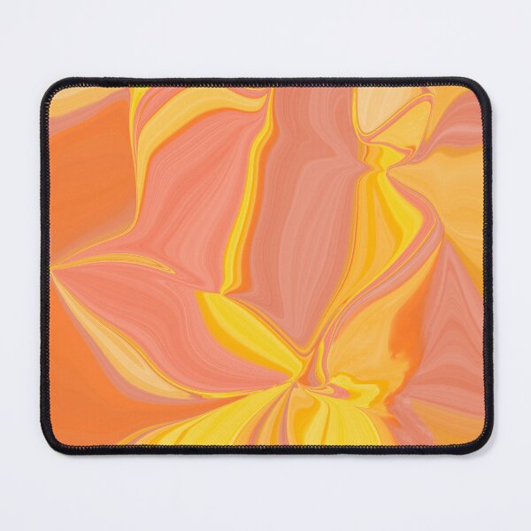 Item preview, Shades of orange marbled abstract pattern designed and sold by LynseysArtShop.
