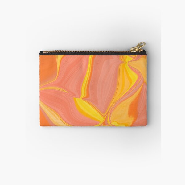 Item preview, Shades of orange marbled  abstract pattern  designed and sold by LynseysArtShop.
