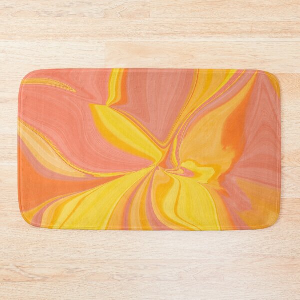 Item preview, Shades of orange marbled  abstract pattern  designed and sold by LynseysArtShop.