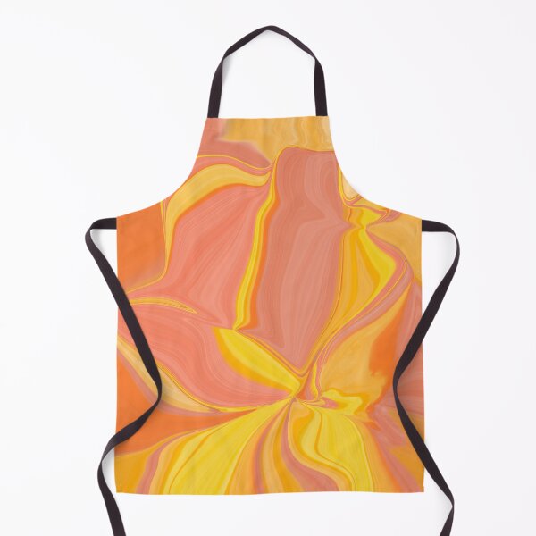 Item preview, Shades of orange marbled abstract pattern designed and sold by LynseysArtShop.