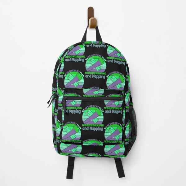 Item preview, My retirement plan woodworking and napping (green and purple version) designed and sold by JoyOfHopeStore.
