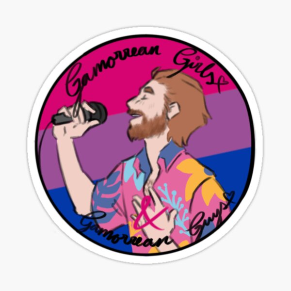 Vista previa del artículo con la obra «Obi Wan Pegatina Bisexual», diseñado y vendido por Denndrawings.