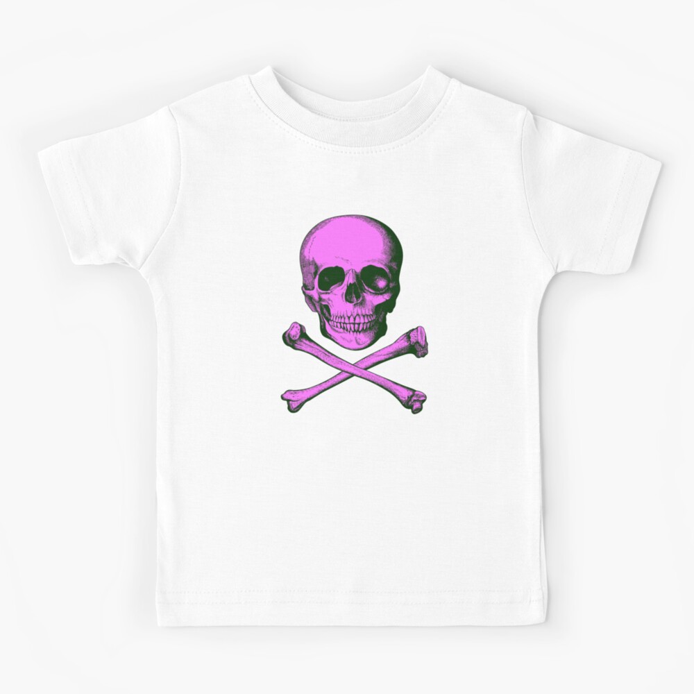 Pink Pirate Skull And Crossbones T-Shirt
