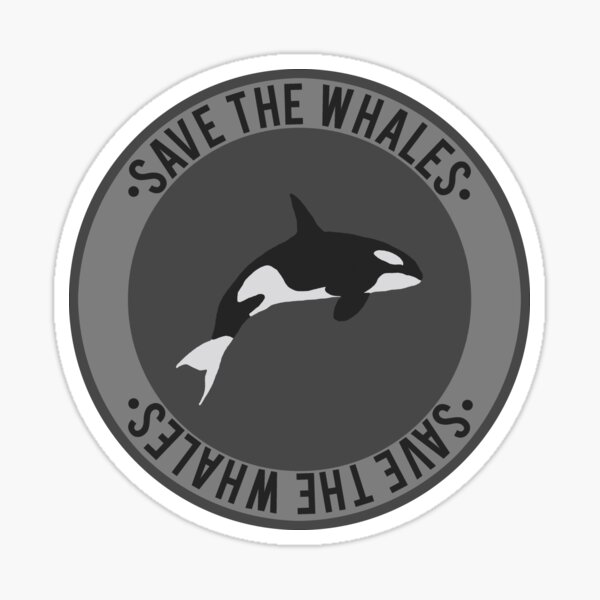 Save the whales Sticker