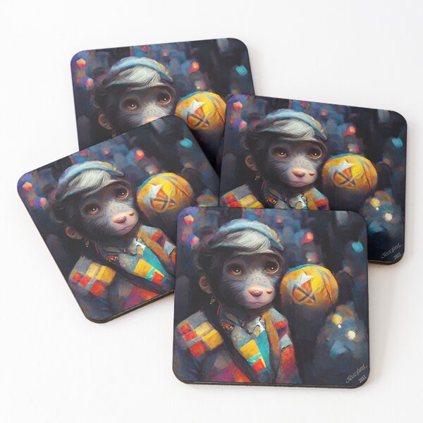 Item preview, Spenc - Colorful Cubic Multidimensional Young Monkey designed and sold by JediNeil.