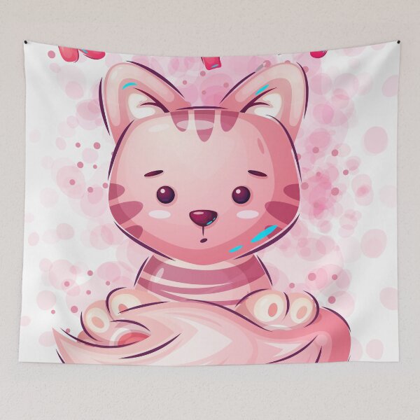Item preview, Cute pink kitty designed and sold by ovii-fashion.