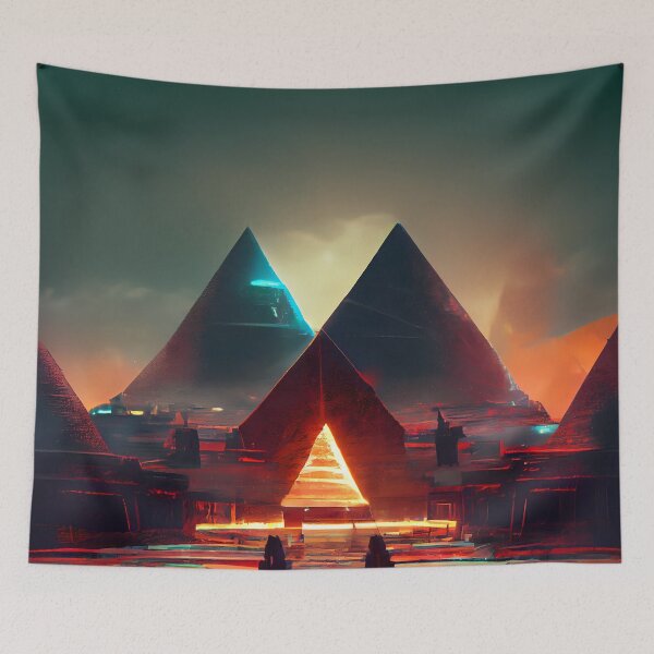 Item preview, Cyberpunk Pyramids of Ancient Egypt  designed and sold by ai-holics.