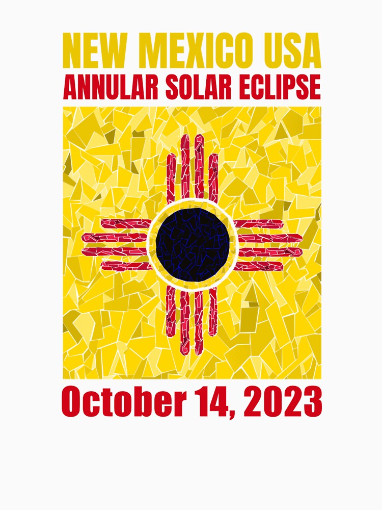 Thumbnail 3 of 3, Baseball ¾ Sleeve T-Shirt, New Mexico Annular Eclipse 2023 designed and sold by Eclipse2024.