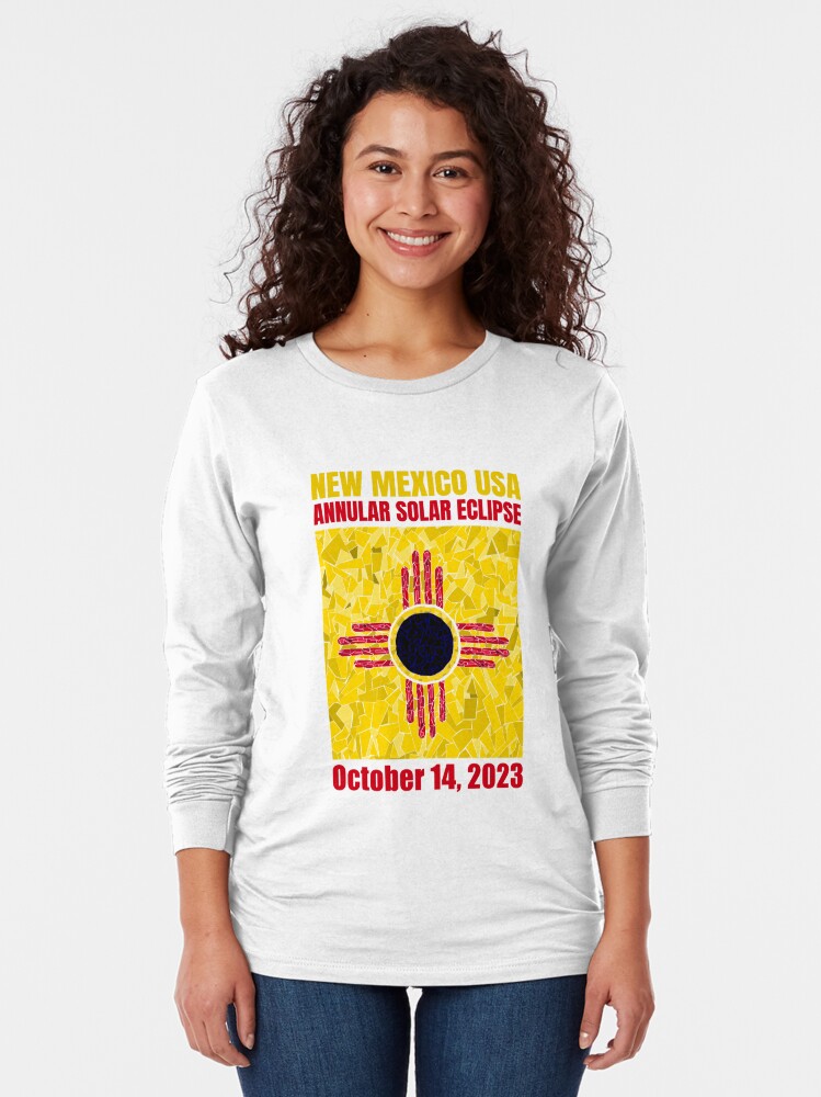 Thumbnail 2 of 5, Long Sleeve T-Shirt, New Mexico Annular Eclipse 2023 designed and sold by Eclipse2024.