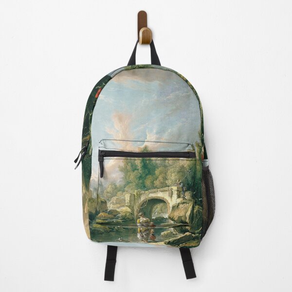 Item preview, Francois Boucher River Landscape with Ruin and Bridge designed and sold by OldTimeArt.