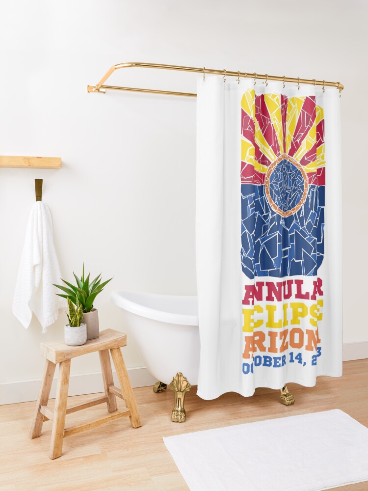 Thumbnail 3 of 5, Shower Curtain, Arizona Annular Eclipse 2023 designed and sold by Eclipse2024.