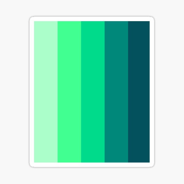 Trendy Green stripes design Sticker