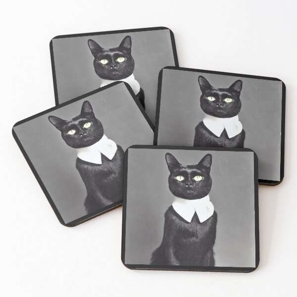 Item preview, Dignified Black Cat Old Puritan Timey Photograph designed and sold by SubtleSplit.