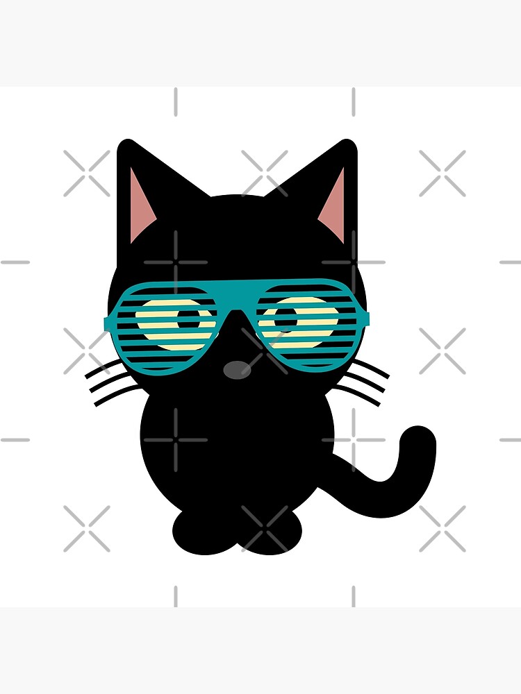 Black cat best sale with glasses