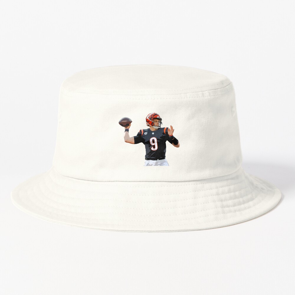 Distressed Denim Bucket Hat Joe Burrow Bengals 