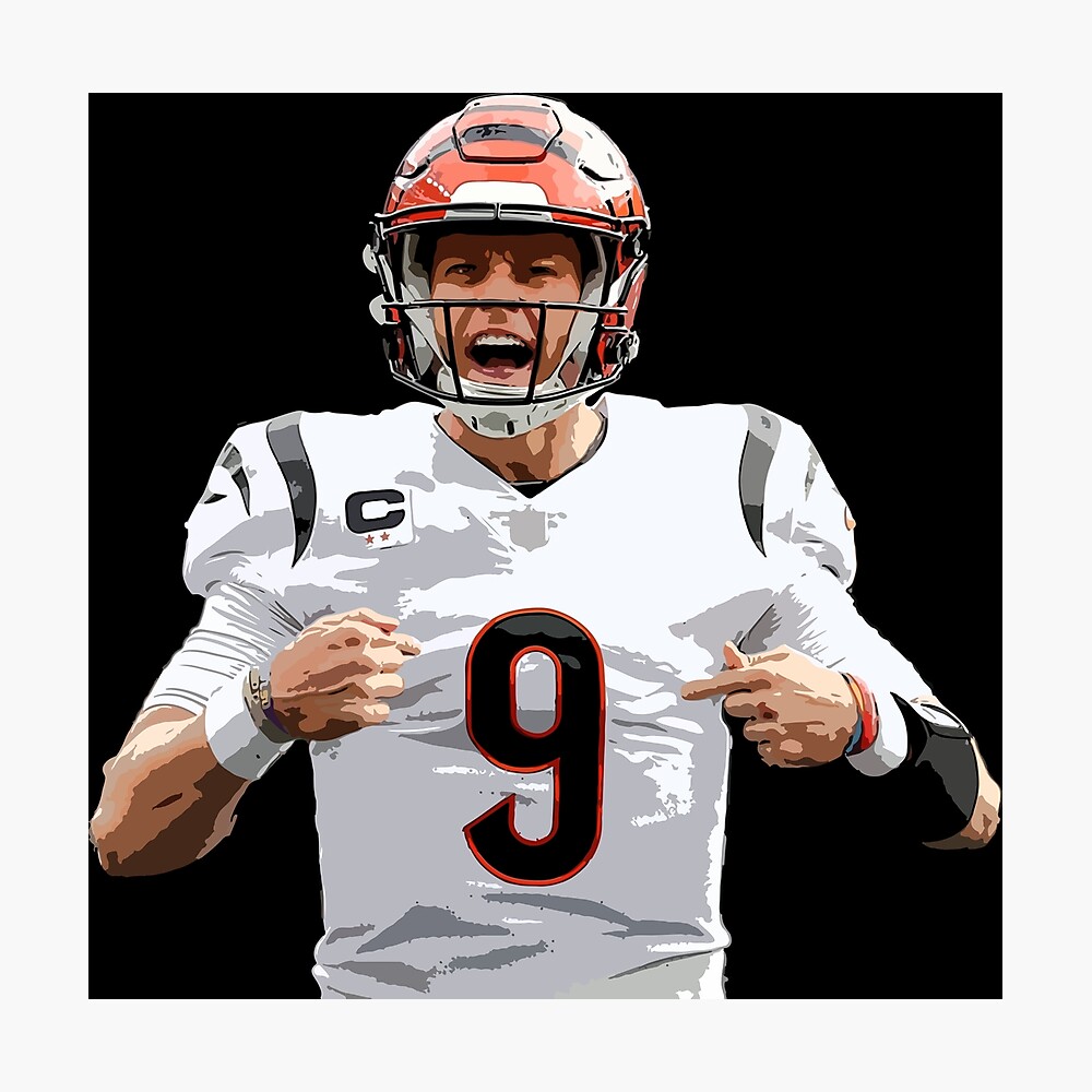 Joe Burrow 9 - Cincinnati Bengals Jersey Poster for Sale by