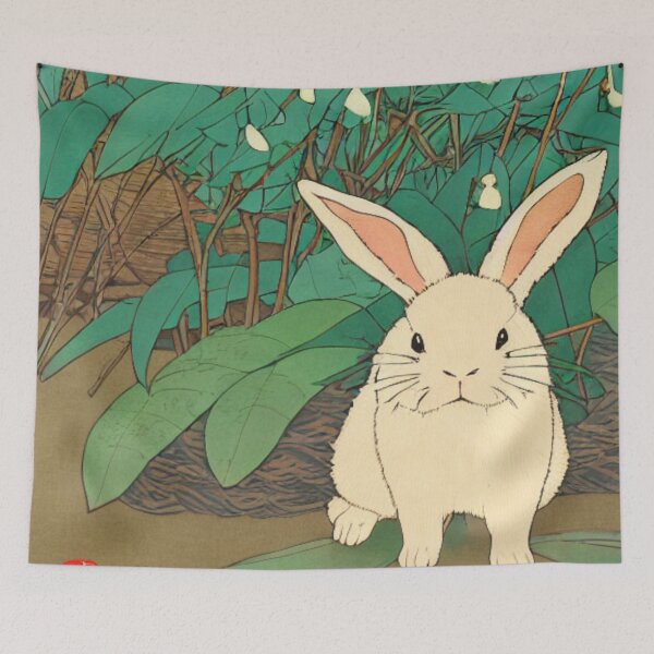 Item preview, Vintage Japanese White Dwarf Rabbit designed and sold by wigobun.