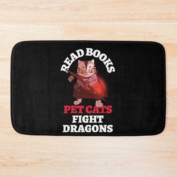 Item preview, Read Books Pet Cats Fight Dragons Archer Bookish Bibliophile designed and sold by LadySaltwater.