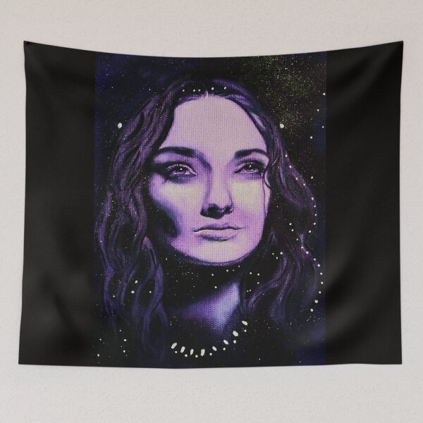 Item preview, Star Illuminating Mother, oil on pink canvas designed and sold by Marie-Pierre Launay.