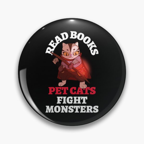 Item preview, Read Books Pet Cats Fight Monsters Archer Bookish Bibliophile designed and sold by LadySaltwater.