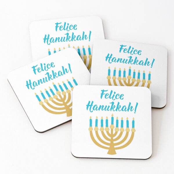 Item preview, Felice Hanukkah. Happy Hanukkah - Italian text. Lettering. designed and sold by pidzam4e.