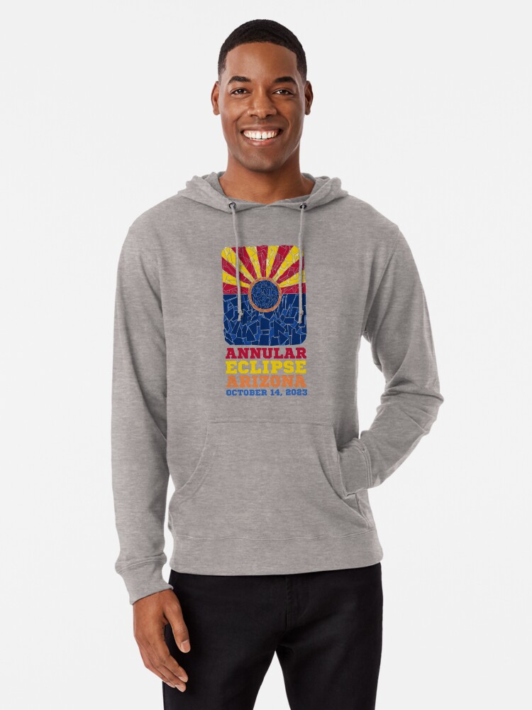 Thumbnail 1 of 5, Lightweight Hoodie, Arizona Annular Eclipse 2023 designed and sold by Eclipse2024.