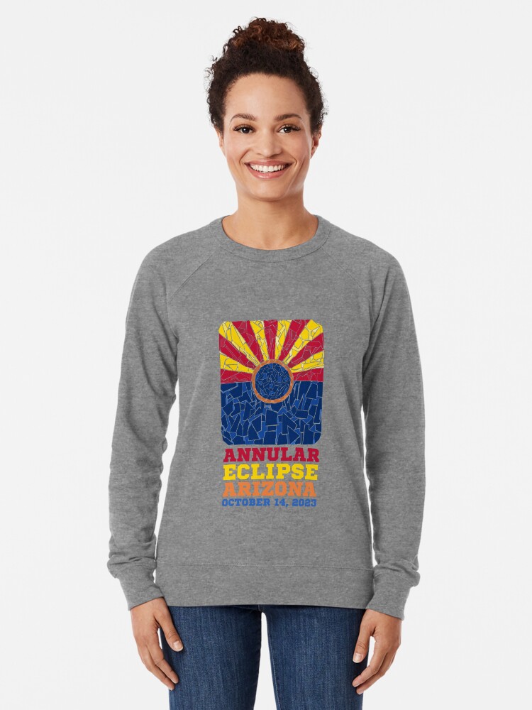 Thumbnail 2 of 5, Lightweight Sweatshirt, Arizona Annular Eclipse 2023 designed and sold by Eclipse2024.