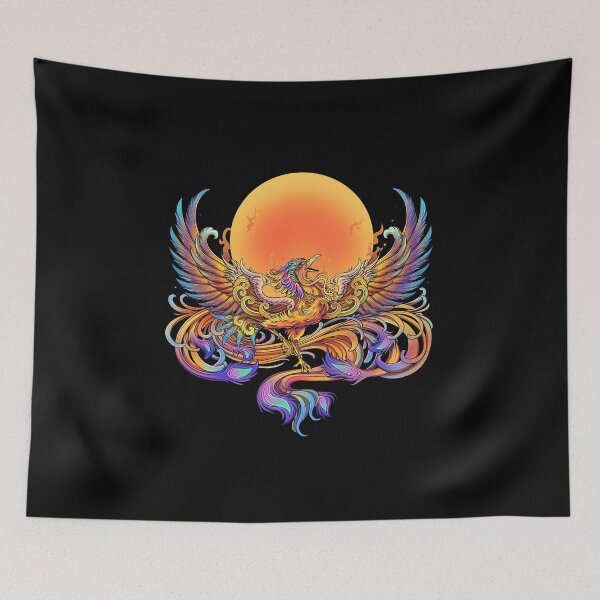 Item preview, phoenix flying designed and sold by Goba Bali Studio.