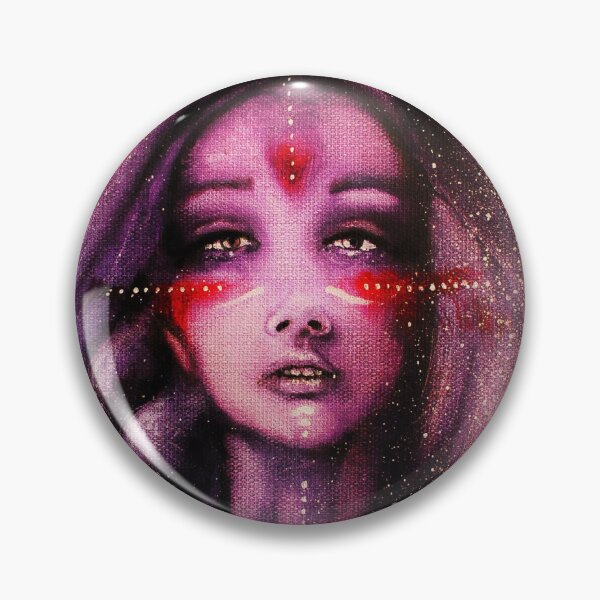 Item preview, Daughter of the Stars, oil on pink canvas designed and sold by Marie-Pierre Launay.