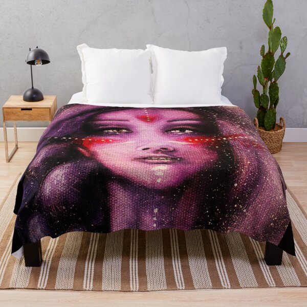 Item preview, Daughter of the Stars, oil on pink canvas designed and sold by Marie-Pierre Launay.