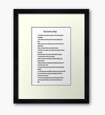 The 12 Steps (12 Traditions also Available see link in Artists Notes Below) Framed Print