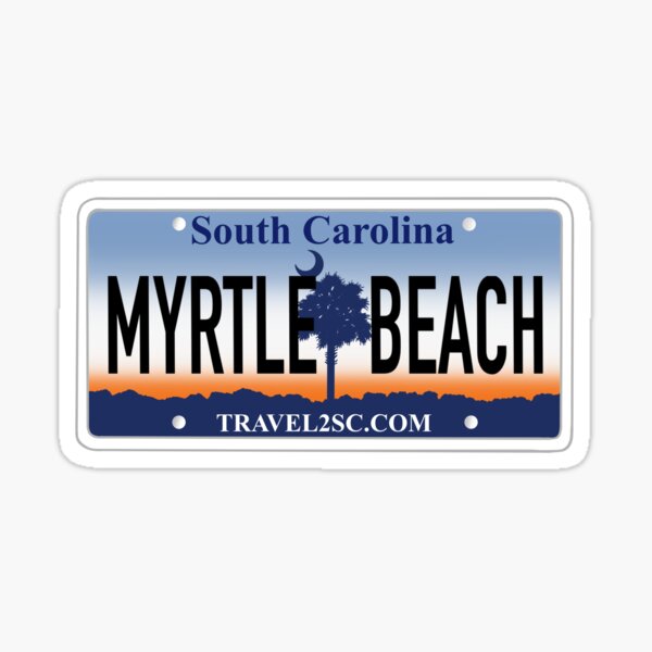 Item preview, South Carolina Myrtle Beach License Plate designed and sold by mponeal.