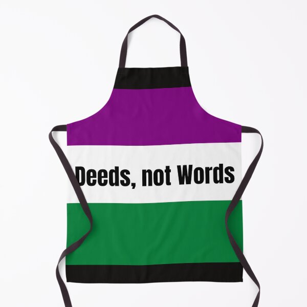 Item preview, Deeds, not word. Suffragettes, woman's rights, flag designed and sold by Teddybear-2021.