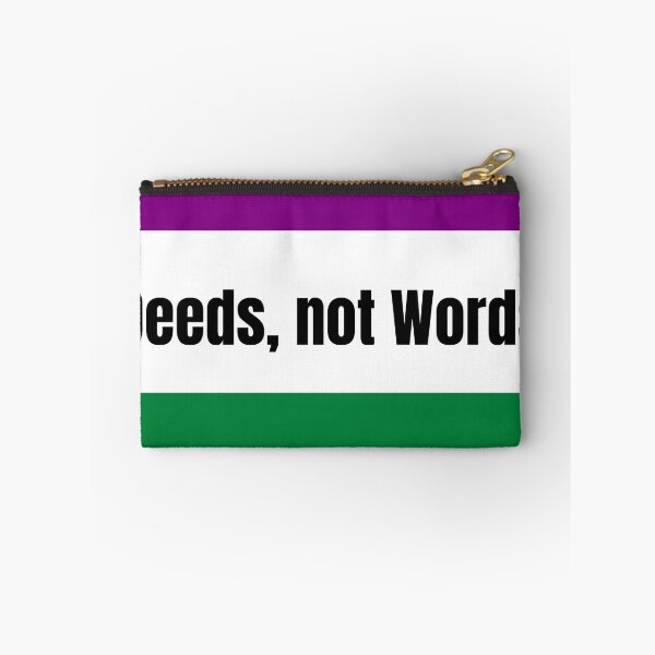 Item preview, Deeds, not word. Suffragettes, woman's rights, flag designed and sold by Teddybear-2021.