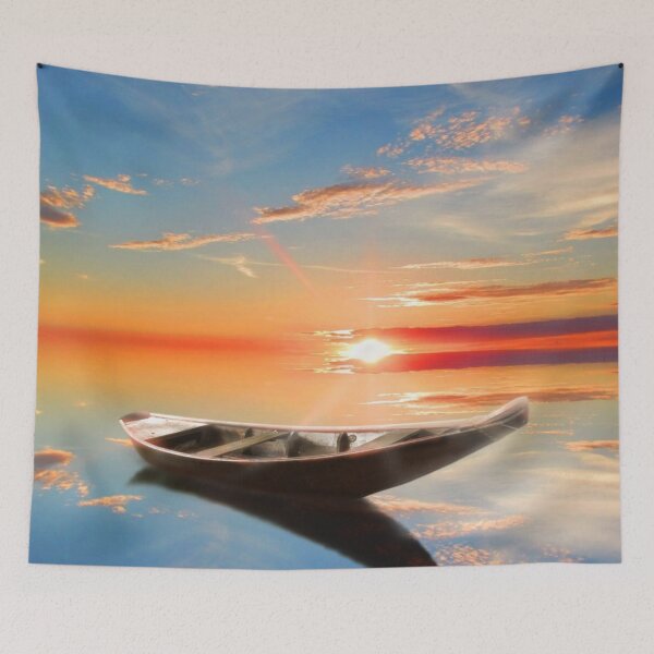 Item preview,    boat art,boat paintings,fishing boat painting,boat artwork,boat wall art, ocean art , sea art, sun art , blue art , boats art on metal,metal art prints,metal picture prints designed and sold by eyesight4vision.