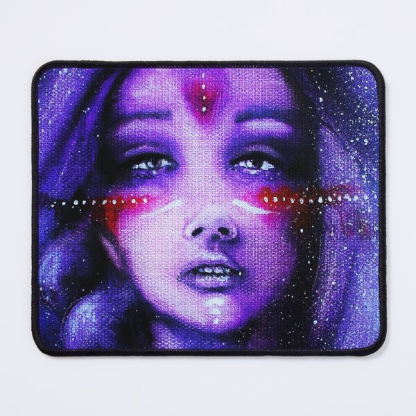 Item preview, Daughter of the Stars, oil on blue canvas designed and sold by Marie-Pierre Launay.