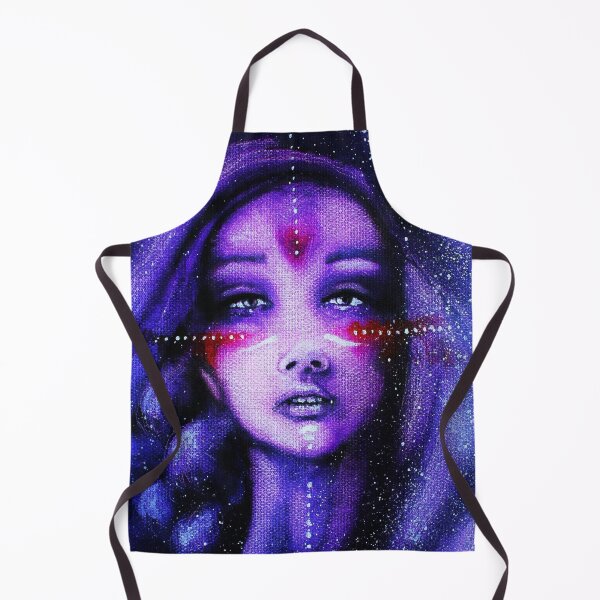 Item preview, Daughter of the Stars, oil on blue canvas designed and sold by Marie-Pierre Launay.