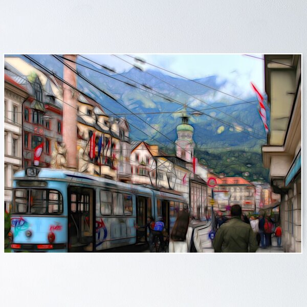 Item preview, Artistic Innsbruck Street Scene designed and sold by Violaman.
