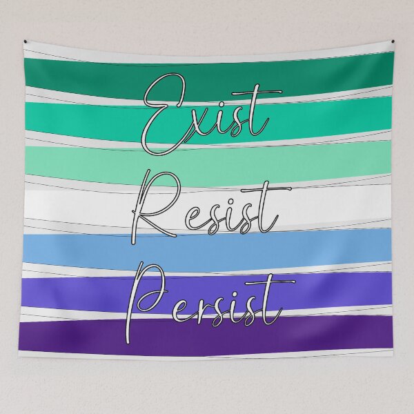 Item preview, MLM Pride Exist, Resist, Persist  designed and sold by AmandaRoseArts.