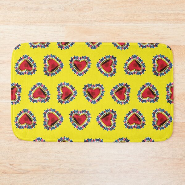 Item preview, Mexican yellow silver milagro sacred heart oaxaca tin folk art  designed and sold by T-Mex.