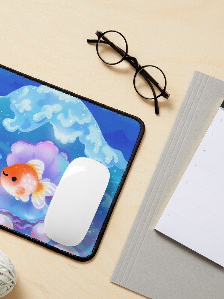 Tapis de souris for Sale avec l'œuvre « Poisson rouge oeil de